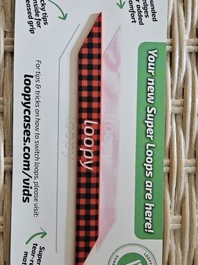 Loopy Case Red and Black Buffalo Phone Case Loop